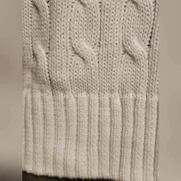 NWT Jeanne Pierre L Sweater 3/4 Sleeves White V Neck - Picture 4 of 7